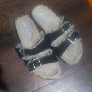 Black Alexis Bendel size 9 slip-on sandals